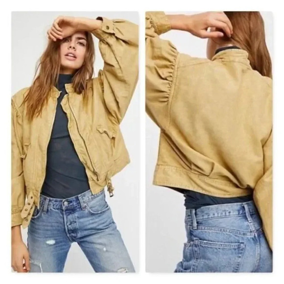 Free People Poet Jacket in Fawn - Picture 1 of 6